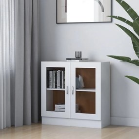 vidaXL Dulap cu vitrină, alb, 82,5 x 30,5 x 80 cm, pal