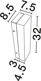 Aplica de perete LED design decorativ SHADO L-32cm