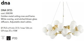Candelabru design clasic DNA SP25, auriu 208398