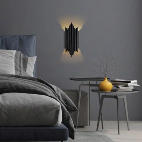 Aplica de Perete Reis - 13340, Soclu E14, Max 40W, Culoare Negru