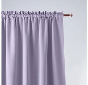 Draperie de o singură culoare violet deschis, pentru bandă de pliere 140 x 250 cm