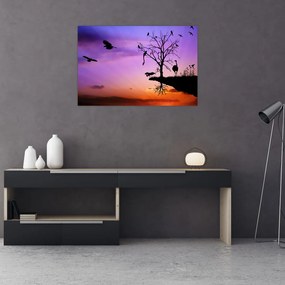 Tablou - Siluetele animalelor (90x60 cm)