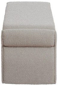 Bancă bej cu tapițerie din țesătură bouclé Nafya – Light &amp; Living