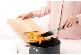 Cutit Brabantia Profile Chef's 1003296, 19.5 cm, Otel calit, Rezistent la zgarieturi si coroziune, Negru