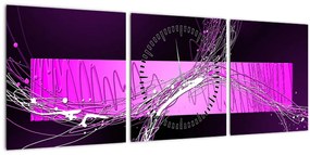 Tablou abstract (cu ceas) (90x30 cm)