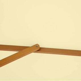 Outsunny Umbrelă de Soare pentru Grădină cu Suport din Lemn, Design Elegant, 2.5x2.3m, Crem, Protecție UV | Aosom Romania