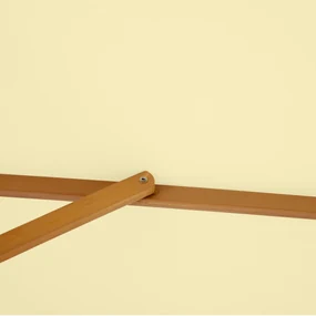 Outsunny Umbrelă de Soare pentru Grădină cu Suport din Lemn, Design Elegant, 2.5x2.3m, Crem, Protecție UV | Aosom Romania