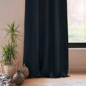 Draperie BLACKOUT AMELIA neagră 140 x 245 cm 2 buc