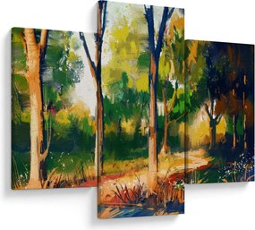 Tablou - Pădure de vară însorită, pictură (90x60 cm)
