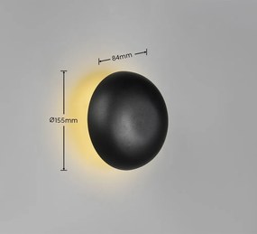 Aplică de perete negru-mat LED cu USB Davey – Reality