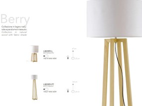 Lampadar / Lampa de podea, lemn natural Berry