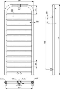 Silia Calorifer baie - înălțime 121 cm AGI_DG41