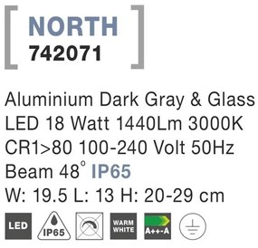 Proiector LED iluminat exterior IP65 NORTH NVL-742071