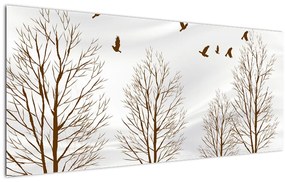 Tablou - Cerb lângă râu (120x50 cm)