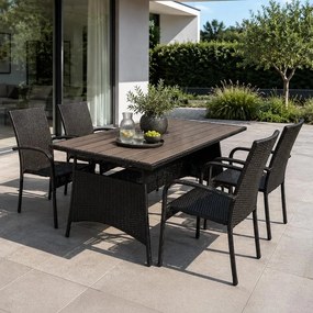 Set mobilier de grădină pentru dining AVENBERG TAVOLO maro