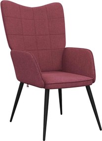 vidaXL Scaun de relaxare, roșu vin, material textil