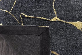 Covor negru cu aspect de marmura MARMOR 160x240cm