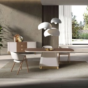 Masa deosebita design LUX Walnut-Bej 200x95cm