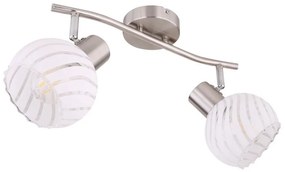 Aplica de perete / tavan cu 2 spoturi design modern WILLY nichel