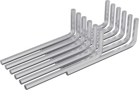 vidaXL Cheie Hexagonală 12 pcs Argintiu 32 x 86 mm Oțel