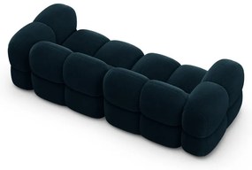 Canapea albastru-închis cu tapițerie din catifea 250 cm Loretto – Cosmopolitan Design