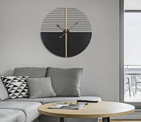 Ceas decorativ negru/alb din metal, ∅ 60 cm, Glam Stick Mauro Ferretti