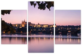 Tablou cu palatul din Praga și Vltava (90x60 cm)