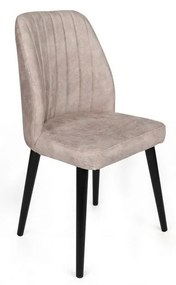 Set de scaune de sufragerie Alfa Cream and Black, 2 buc.