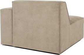 Modul pentru canapea bej din catifea reiată (partea dreaptă) Sting - Scandic