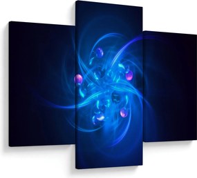 Tabloul modern cu abstracțiune albastră (90x60 cm)