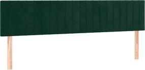 vidaXL Tăblii de pat, verde închis, 180x5x78/88 cm, catifea