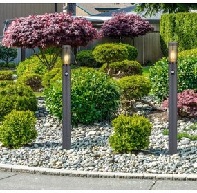 Lampă de exterior cu senzor Globo 3159SAS BOSTON 1xE27/15W/230V IP44 110 cm negru