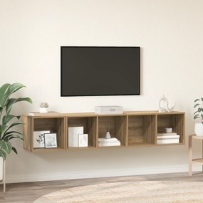 vidaXL Set dulap TV 2 pcs stejar artizanal 37 x 37 x 142.5 cm