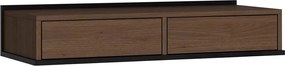 Consolă suspendată Zenar 100 cm cu sertare - nuc elegant / negru