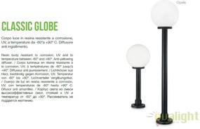 Stalp de iluminat exterior design clasic GLOBE PT1 SMALL opal 187549