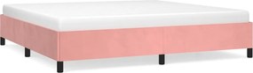 vidaXL Cadru de pat, roz, 200x200 cm, catifea