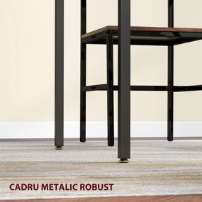 HOMCOM Masă Pliabilă Stil Industrial pentru 2-4 Persoane cu 2 Laturi Extensibile, 120x79x79 cm, Maro Rustic | Aosom Romania