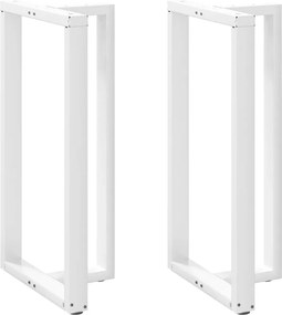 vidaXL Picioare de masă de bar în formă de T, 2 buc., alb, 60x35x(110-111) cm, oțel