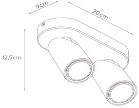 Spot LED Lucide 23954/11/31 XYRUS 2xGU10/5W/230V alb
