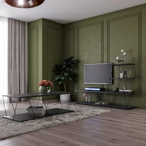 Mobilier living Baska (Antracit + Negru). 1073113