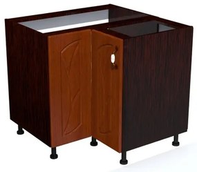 Corp inferior colt cu 2 usi Zebra MDF frunza cedru