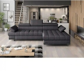 Coltar extensibil SELVA MINI, sezlong dreapta, stofa gri antracit - Sa