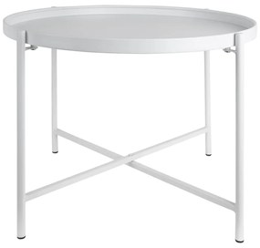 Măsuță de cafea albă rotundă din metal ø 50 cm Meseta – Leitmotiv