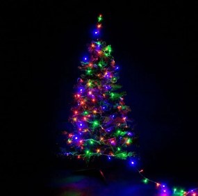 Iluminat LED de Crăciun - 40 m, 400 LED colorat, cablu verde