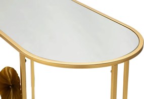Consola, Flow, Mauro Ferretti, 120 x 40 x 80 cm, fier/MDF/oglinda, auriu