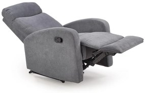 Fotoliu recliner Oslo 1S stofa gri inchis H100 cm