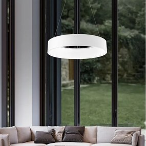 Lustra moderna suspendata LED 4000K 60cm RANDO alb NVL-6167203