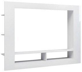 800744 vidaXL Comodă TV, alb lucios, 152 x 22 x 113 cm, PAL