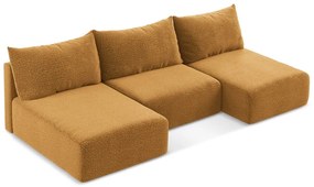 Colțar portocaliu extensibil/cu spațiu de depozitare Kalena – Makamii