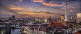 Tablou - Apus de soare în Berlin (120x50 cm)